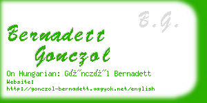 bernadett gonczol business card